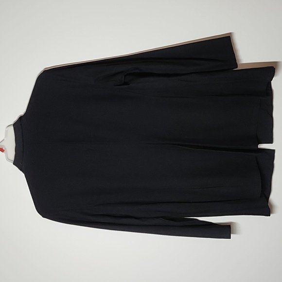 Eileen Fisher Black Stretch Three Button Long Sleeve Blazer Size Petite Large - Picture 8 of 8